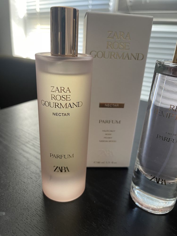 Парфюми Zara Rose gourmand nectar, Red temptation, Olaplex N. 7