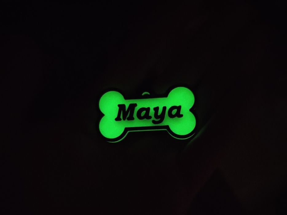 Флуоресцентен кучешки медальон