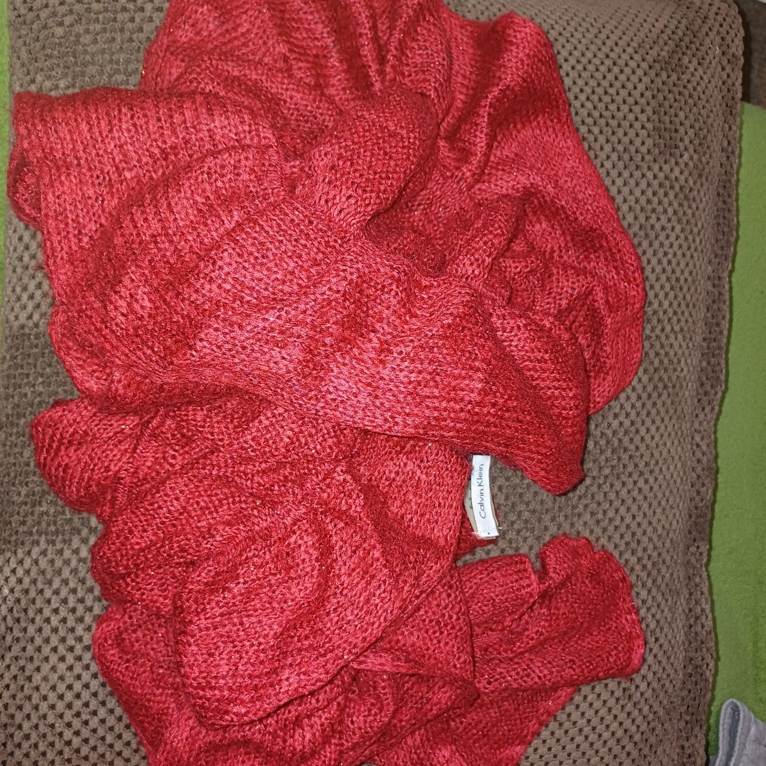 Червен шал Calvin Klein