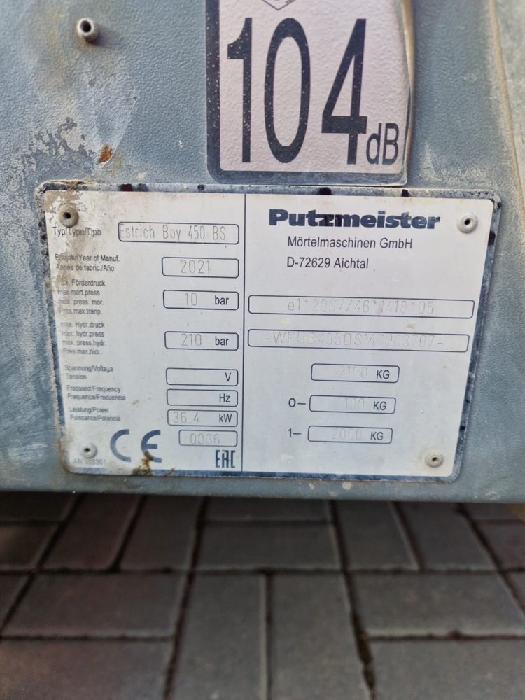Pompa de sapa Brinkmann DC450BS , Putzmeister