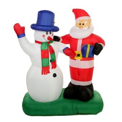 Надувная фигура дед мороза и снеговика, новый год