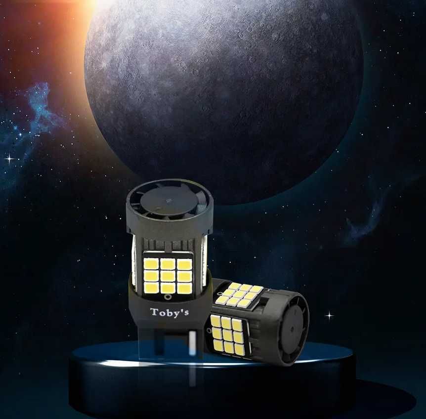 Комплект LED габаритни крушки за кола T20 W21/5W Canbus, 12V.