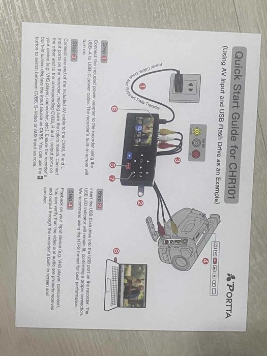 Placa de captura video 1080P, video  RCA, VCR, DVD, VHS, Hi8 PORTTA