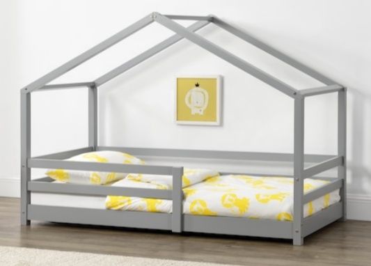 Cadru pat copii casuta din lemn, tip montessori, nou, cu un mic defect