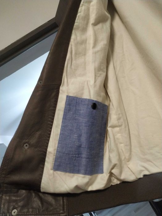 Jacheta/ geaca/ parka maron -ciocolate din piele de mieluț.