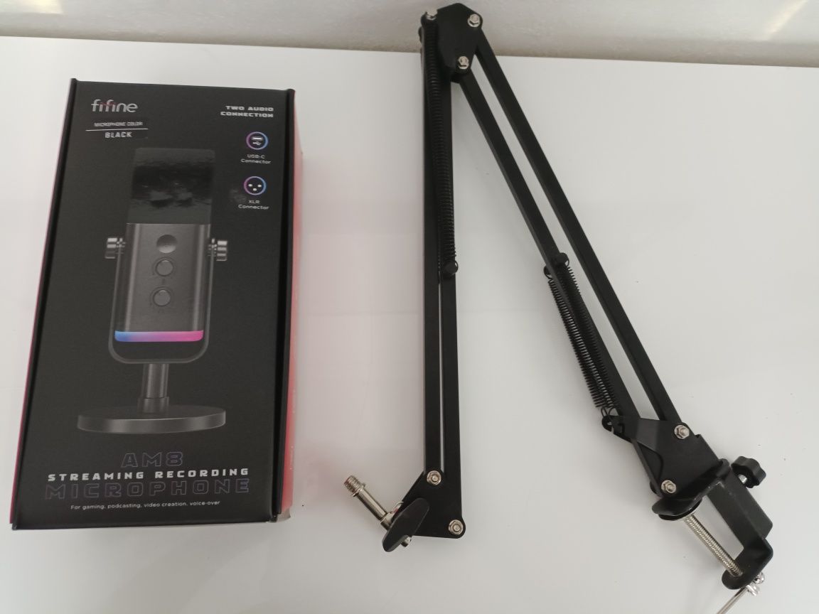 Микрофон fifine M8 black + кронштейн