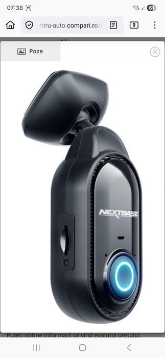 Camera bord auto dvr Nextbase Piqo 1K