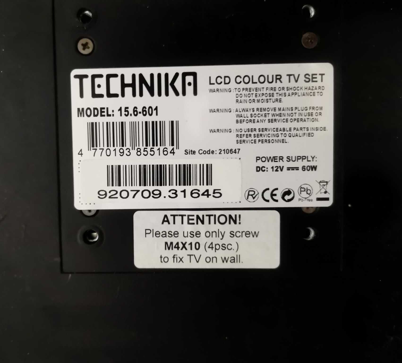 Телевизор 12v technika dvd 15инча
