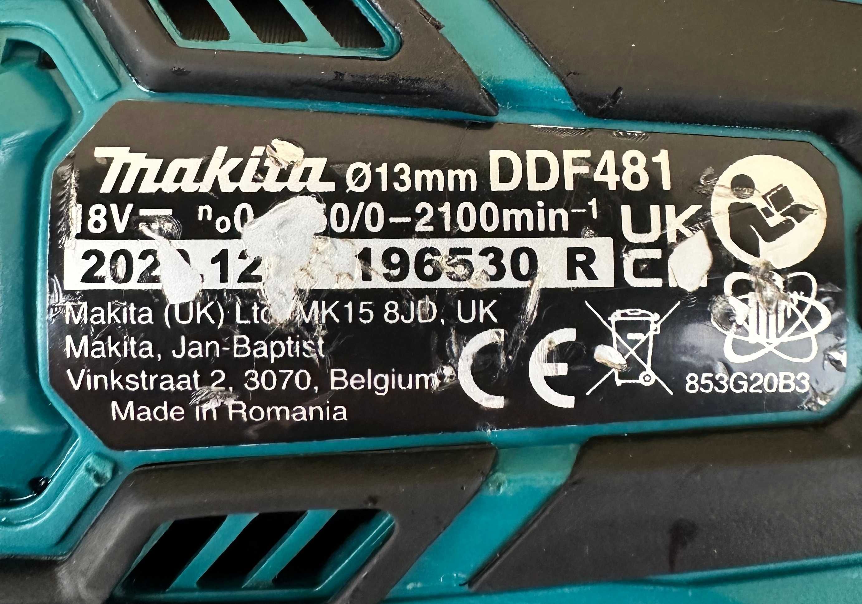 Makita DDF481 - Безчетков мощен винтоверт 18V 115Nm
