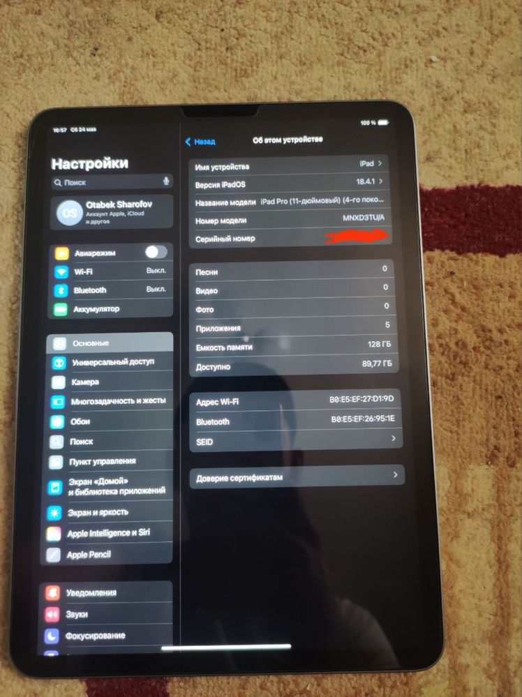 Ipad 11 pro M2 128 gb