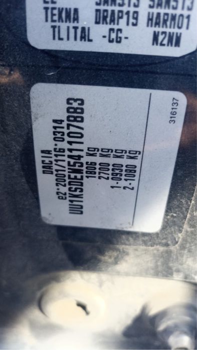 Dacia MCV  an 2010 , 1,5 dCI