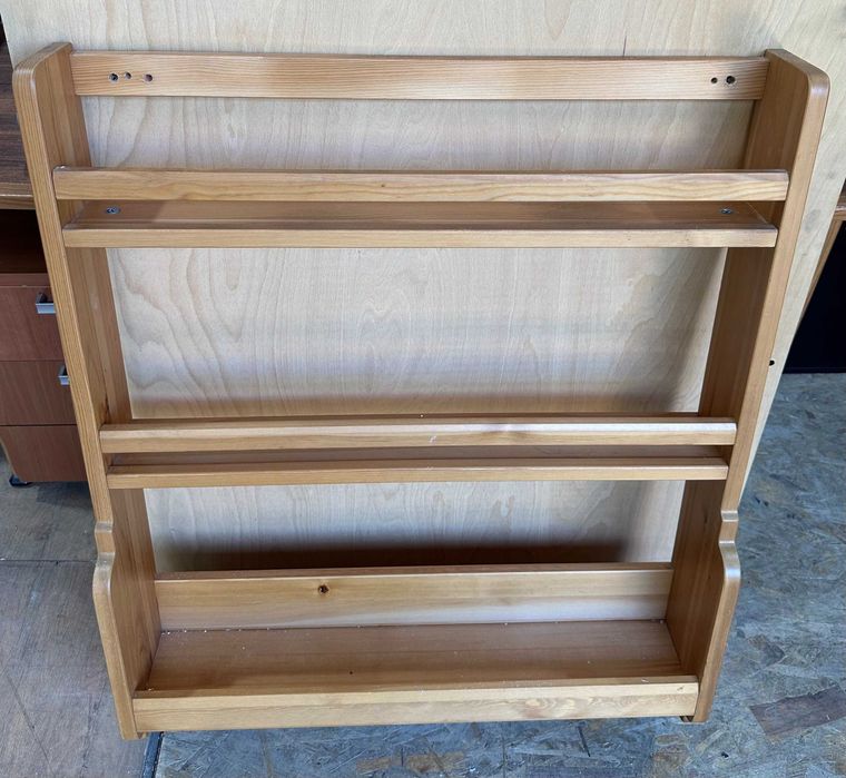 Cuier cu rafturi din lemn masiv; Cuier de perete rustic cu etajere