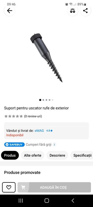 Pachet Uscator de rufe Leifheit LinoPush 500, 2.55 m si suport