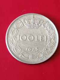 Moneda de 100 lei din anul 1943.