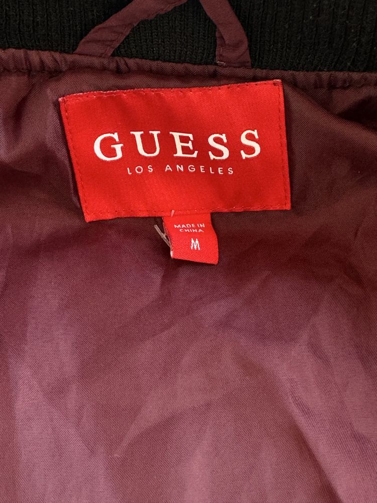 Geaca bomber puffer Guess femei vintage visinie