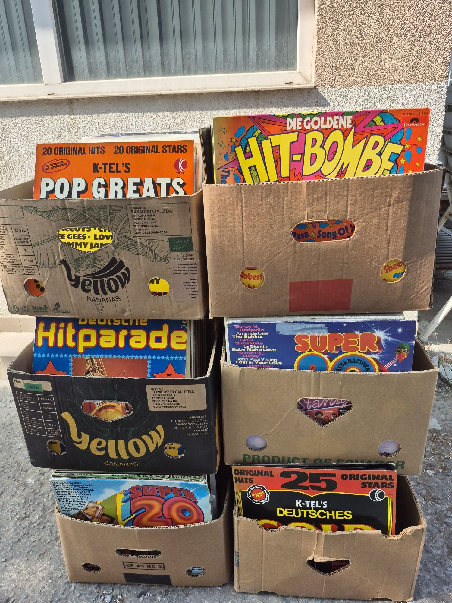Vând Lot 2000 Discuri Vinil colectie muzica usoara mixta straina