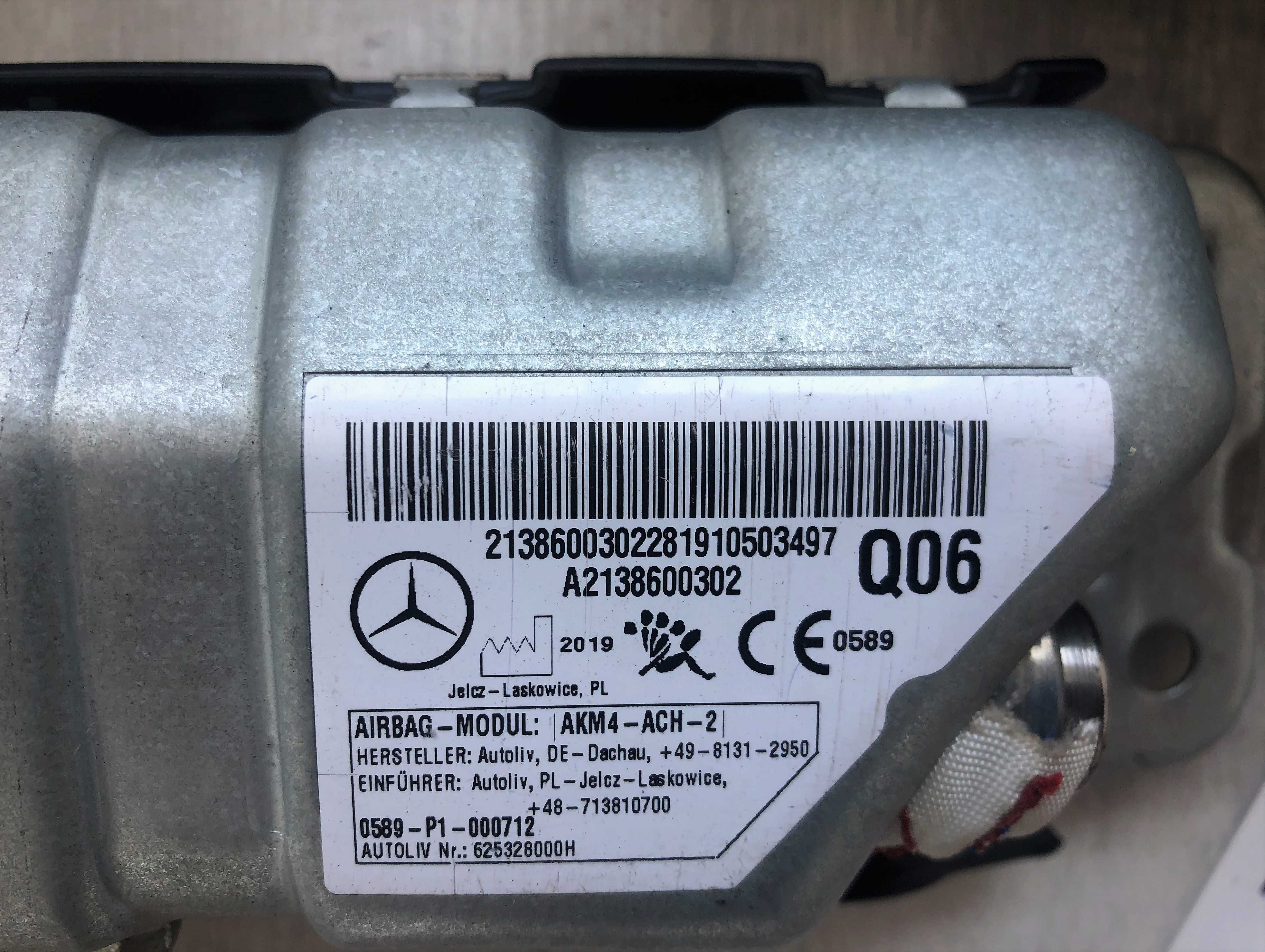 Mercedes Benz w213 w213 e klass airbag volan pasager genunchi w238