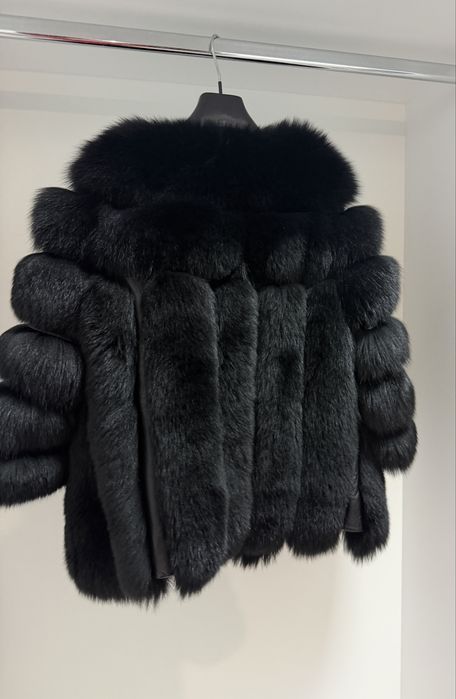 Haina de blana si piele naturala