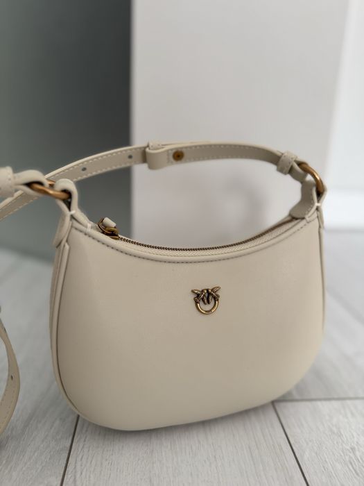 Pinko Half Moon baby leather shoulder bag
