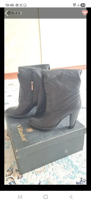 Продаётся новые женикие зимние кожаные сапоги