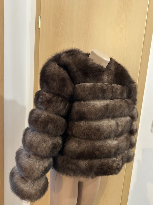 Blana naturala vulpe noua model 2 in 1 se face si vesta