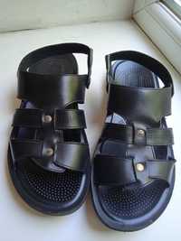 Мужские сандалии кожа 41 размер черные