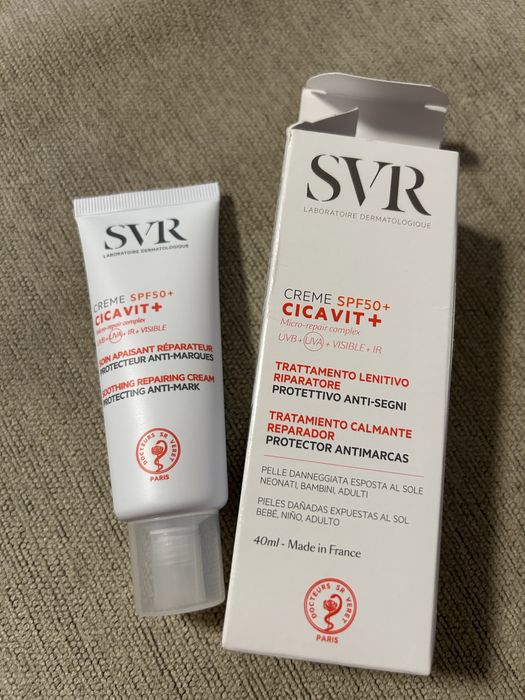 Crema SVR Cicavit+ pentru pielea iritata cu SPF50+