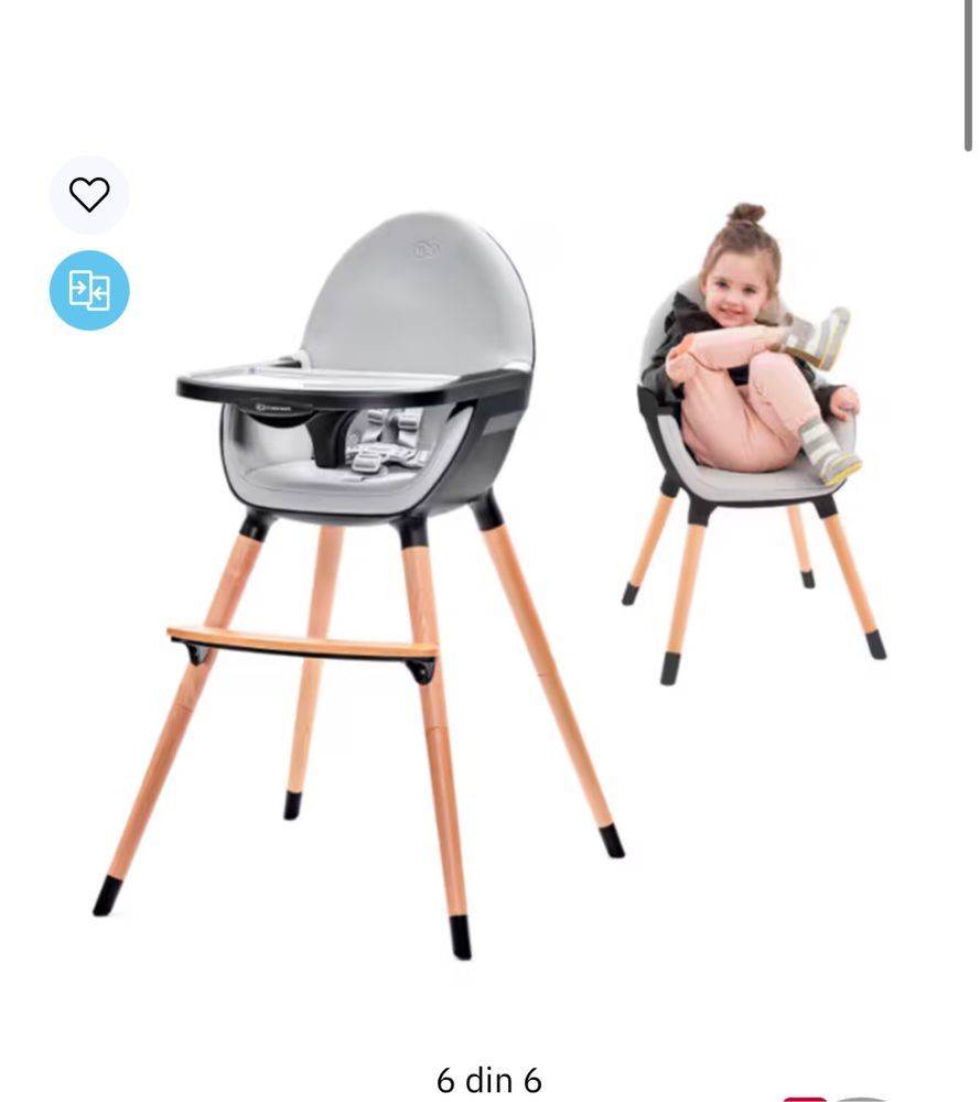 Scaun masa kinderkraft 2 in 1