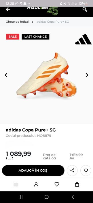 ADIDAS COPA PURE + SG nou cu etichetă