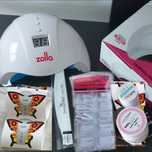 Set Unghii Lampa Alba pila gel colorate tipsuri 100 buc