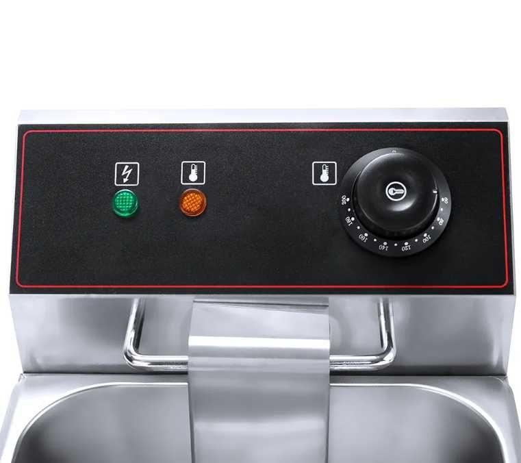 Friteuză electrică  din inox, 8 litri cu manere laterale,Noua