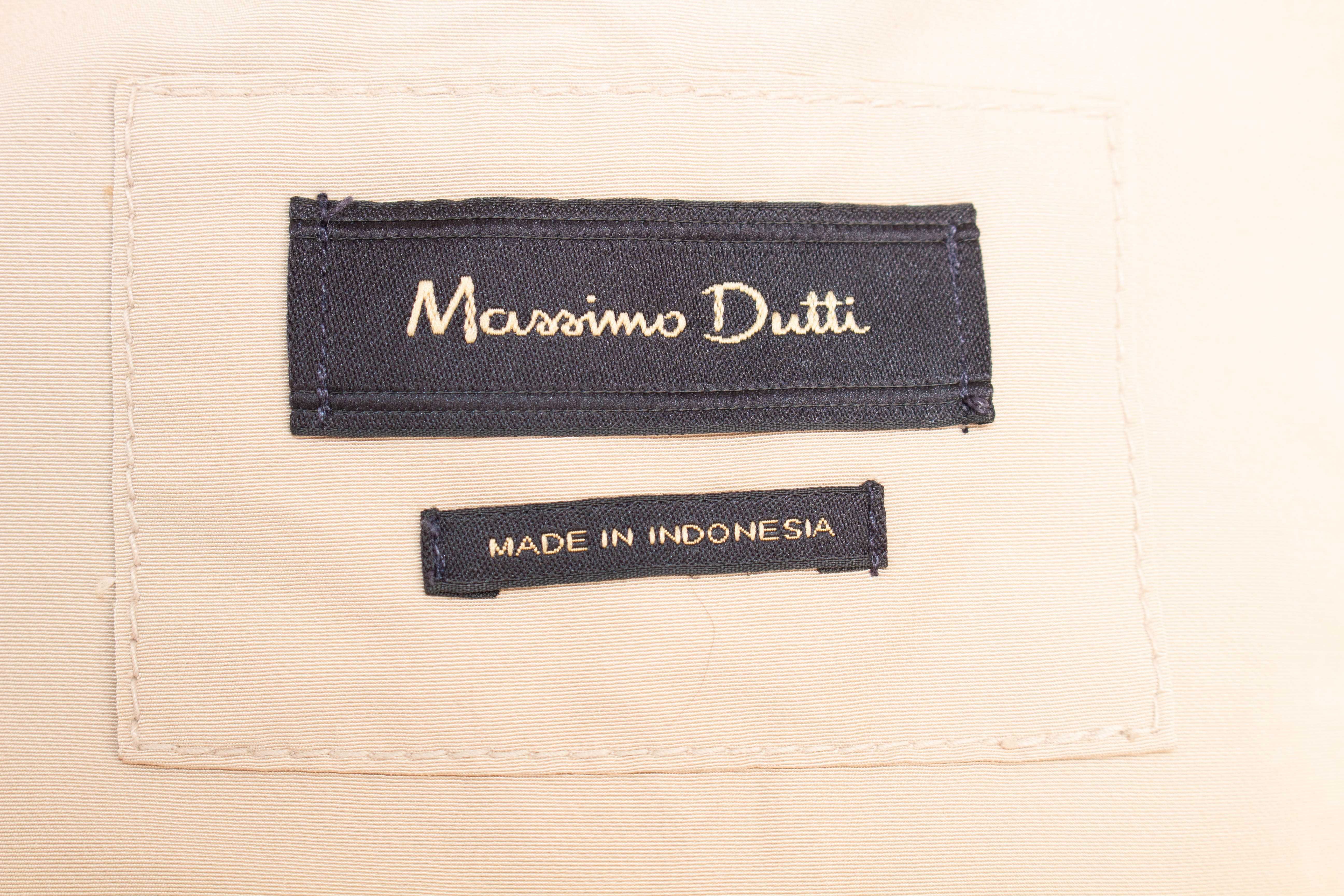 Massimo Dutti дамско късо яке тип шлифер бежово пролетно M