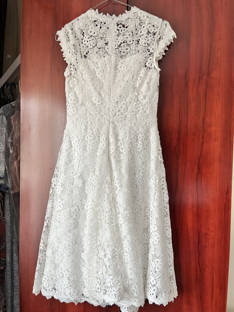 Rochie dantelă albă cununie/mireasă/ocazie