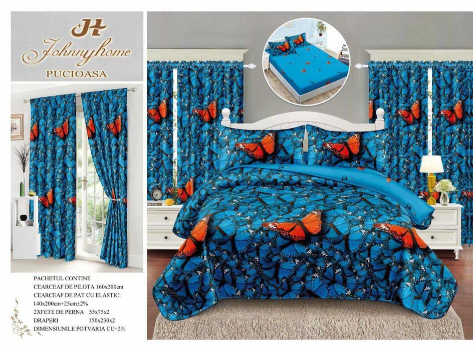 Set lenjerie+draperii