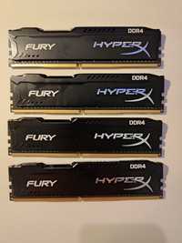 RAM 4x4GB HyperX Fury DDR4 2400 CL15
