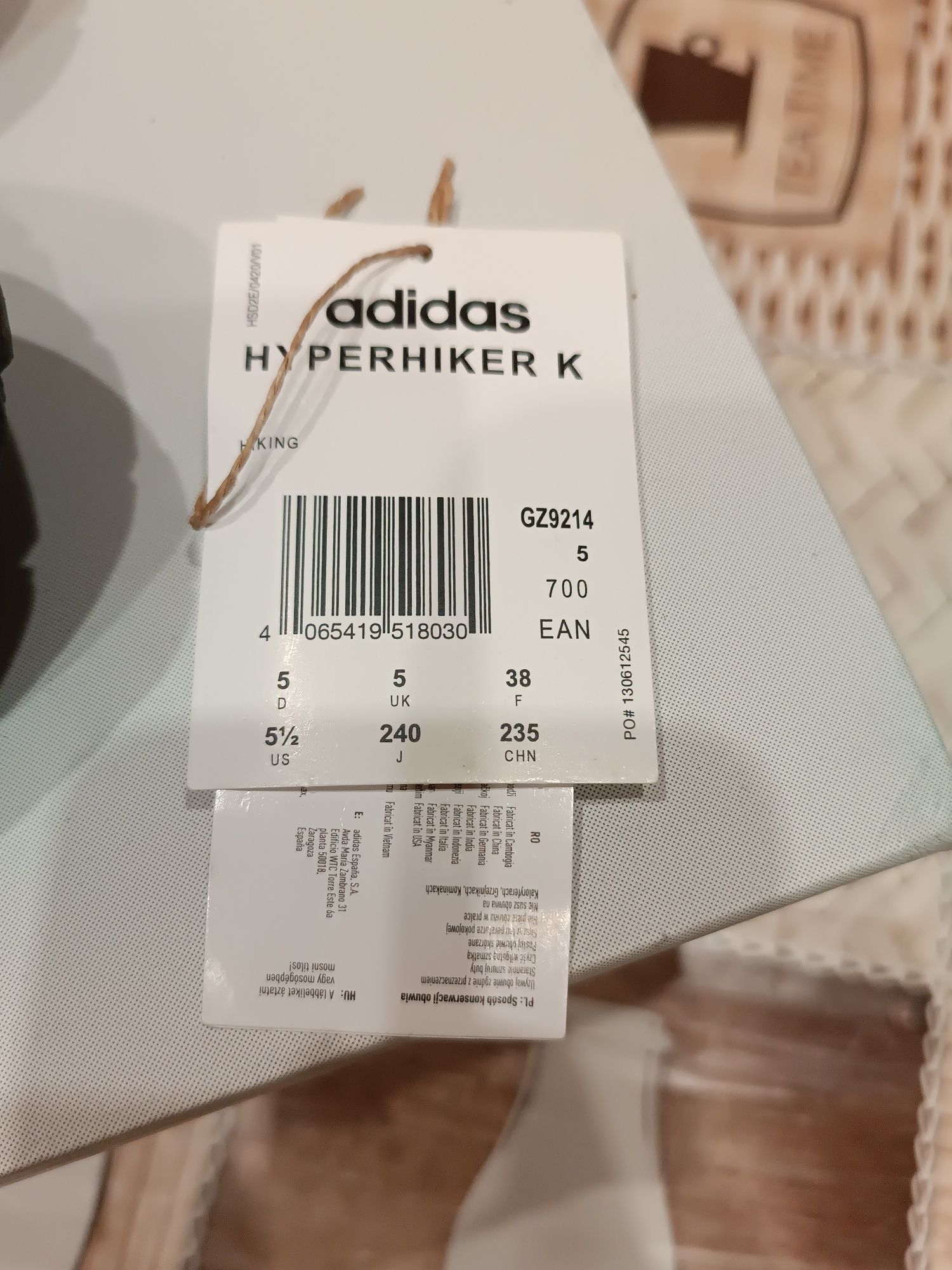 Adidas Hiperhiker 38 номер