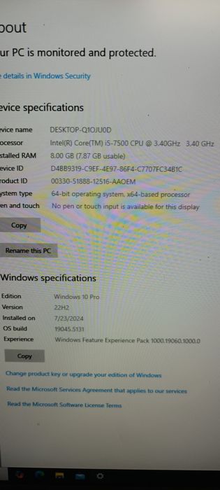 Kit Placa Asus H110M-K+Intel Core I5 7500 3.4ghz+8GB ddr4+Cooler 1151
