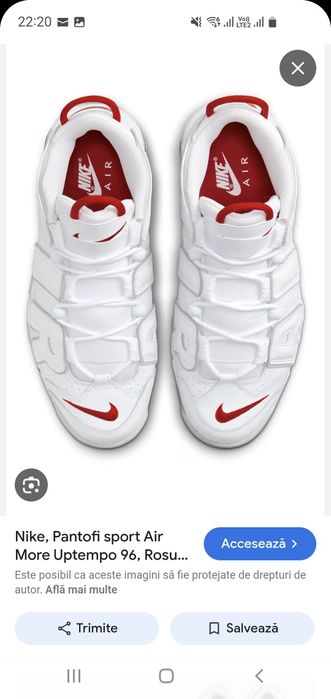 Nike AIR More Uptempo 96 Red Optic White 45