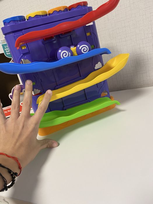 Бебешка игра с топки, чукче и количка за спускане, топче, път