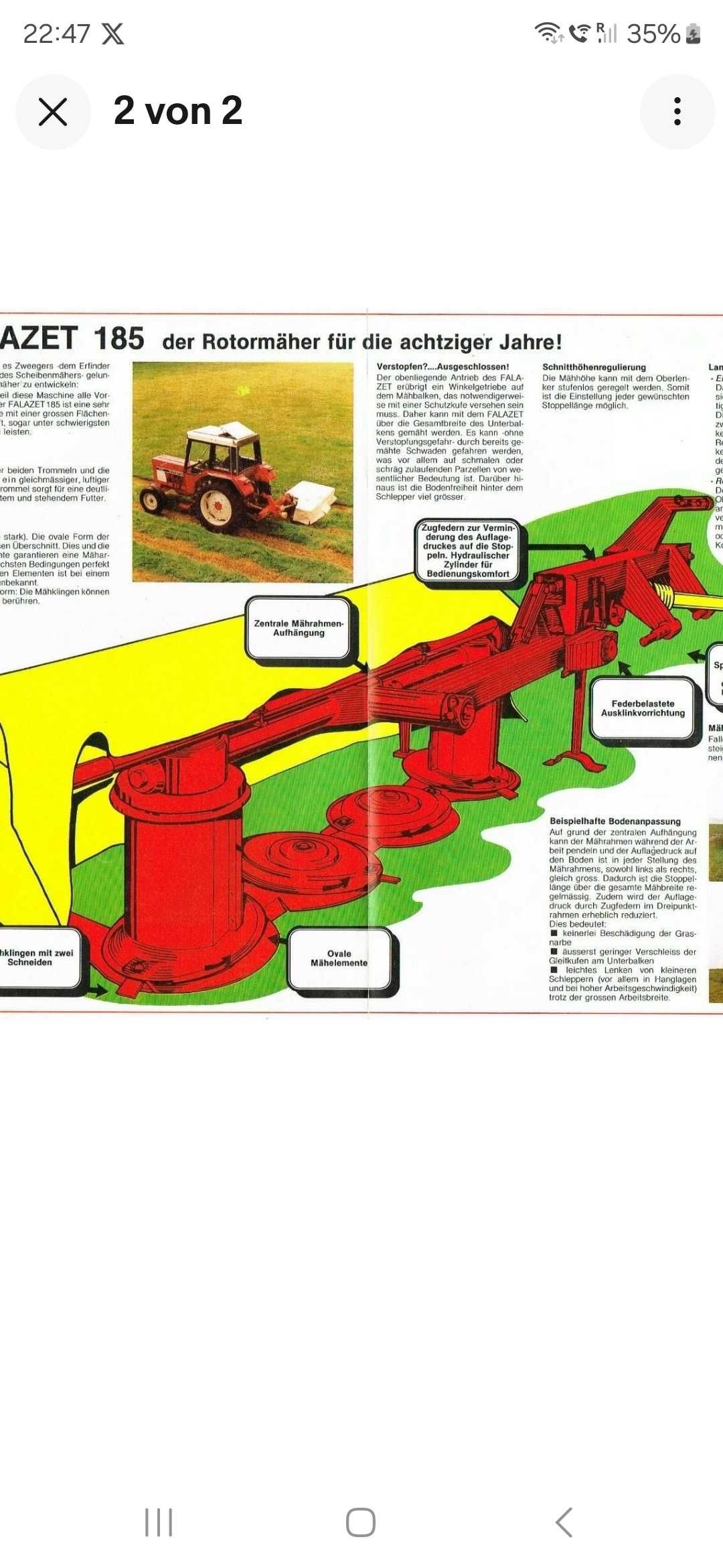 Cositoare Rotativă PZ 185  Falazet (Vicon)