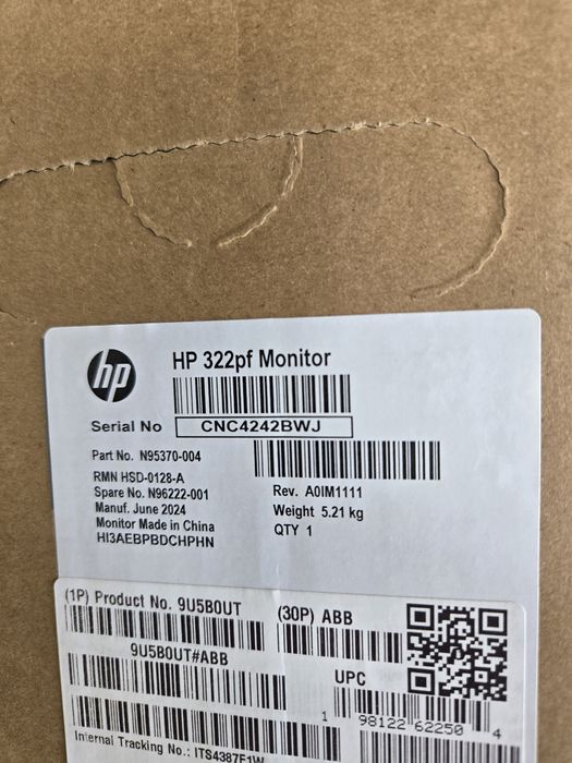 Lot 4 Monitoare PC HP Pro 322PF 21.5" Full HD IPS 100Hz, 1920x1080, ne