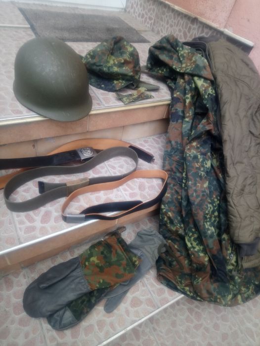 Немска Военна Каска Колани Униформа Лятна Зимна мешка 140лв ОБЩО