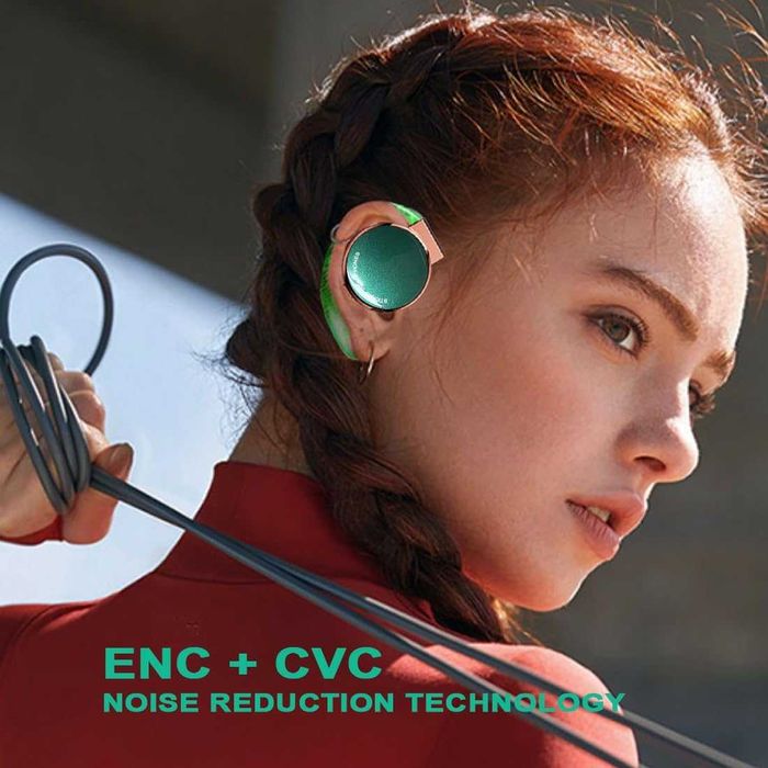Căști On Ear Bluetooth 5.3,clips pe ureche,4 microfoane,BEVCEFCC BT-X
