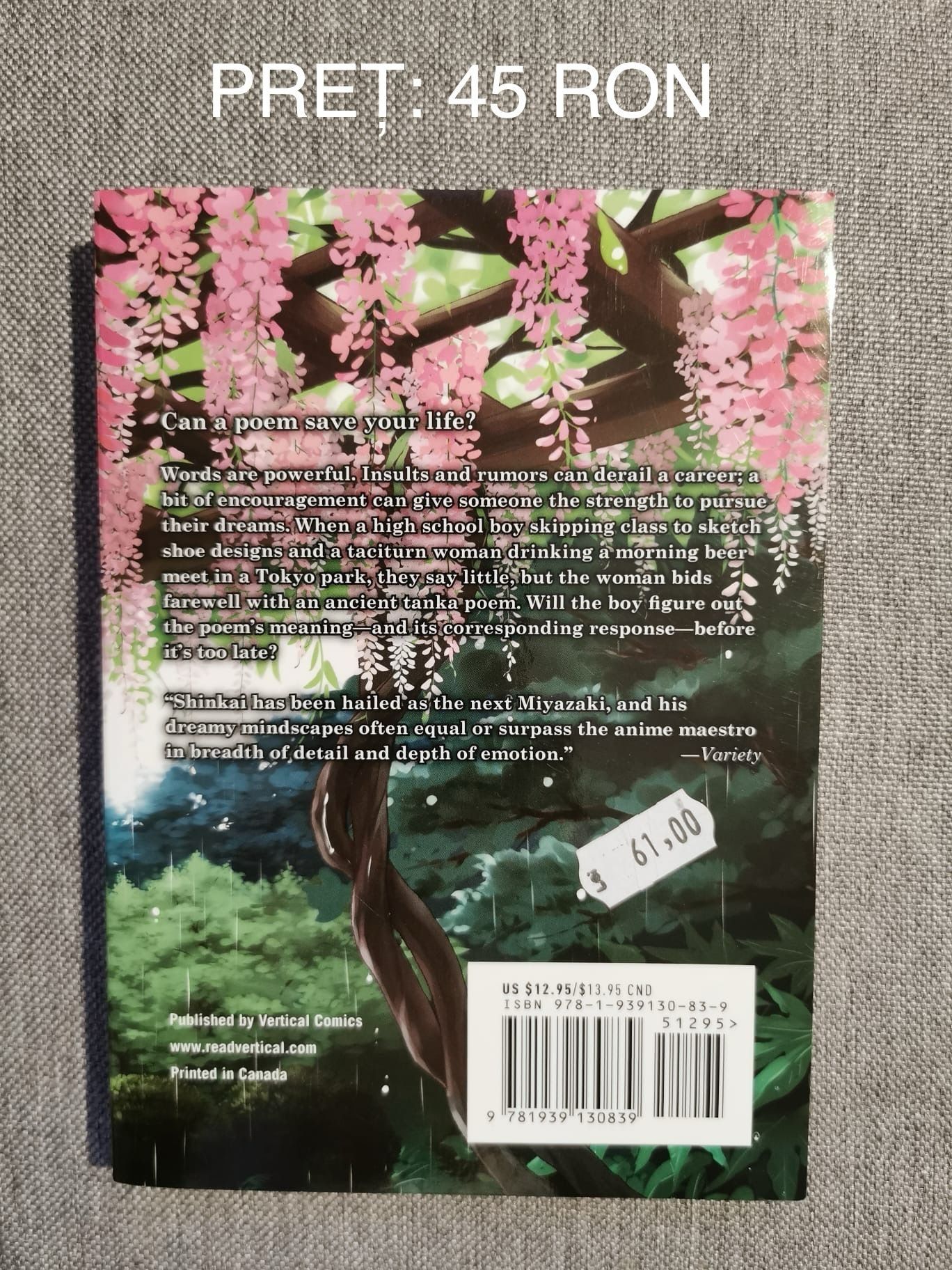 The garden of words by Makoto Shinkai