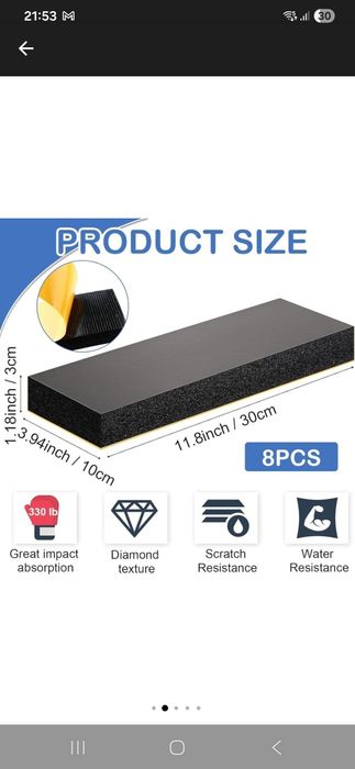 Set de 24 protectii autoadezive pentru pereti de garaj