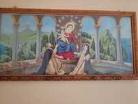 Vând: acest tablou vechi cu tema,,Ave Maria" și Rosario