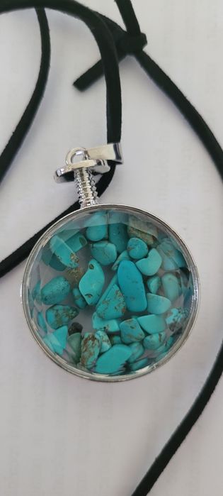 Colier nou cristale naturale turcoaz