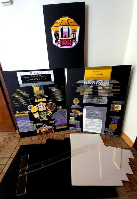 Детски помагала, табла и Книги на френски език, проект за щанд