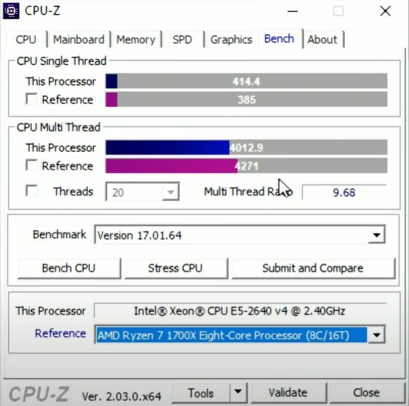 Intel® Xeon® Processor E5-2640 v4 (25M Cache, 2.40 GHz)