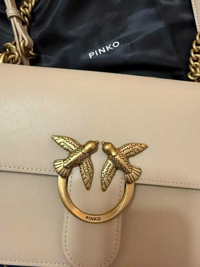 Чанта Pinko,цвят Пудра